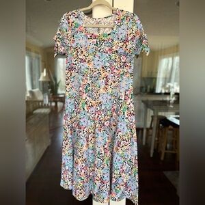 croft & barrow Pastel Floral Midi Dress in Pink, Blue, Green